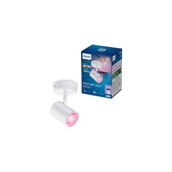 Philips Smart Lighting Spot intelligent blanc, GU10, 16 millions de couleurs, 2 200-6 500 kelvins Philips Smart Lighting Spot intelligent blanc, GU10, 16 millions de couleurs, 2 200-6 500 kelvins