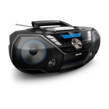 Philips AZB798T, Mobiler CD-Player, Bluetooth, CD, DAB+ und UKW, Kassette