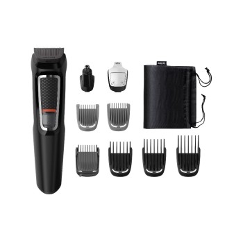 Philips Multigroomer Series 3000 MG3740/15, schwarz, inkl. 9 Aufsätze, Reisebeutel Philips Multigroomer Series 3000 MG3740/15, schwarz, inkl. 9 Aufsätze, Reisebeutel