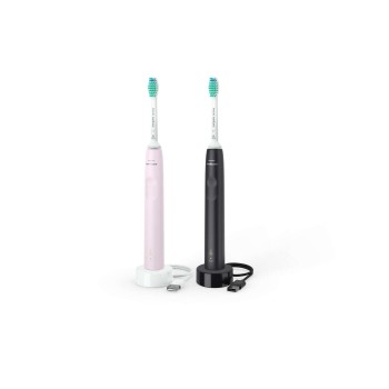 Philips Brosse à dents sonique Duo Sonicare Series 3100 Blanc/Rose&Noir Philips Brosse à dents sonique Duo Sonicare Series 3100 Blanc/Rose&Noir