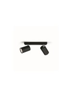 Philips Spot encastré Kosipo, 2 x GU10, 5.5 W, noir
