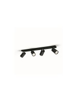 Philips Spot encastré Kosipo, 4 x GU10, 5.5 W, noir