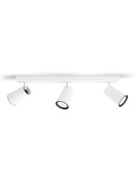 Philips Spot encastré Paisley, 3 x GU10, 5.5 W, blanc