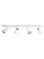 Philips Spot encastré Paisley, 4 x GU10, 5.5 W, blanc