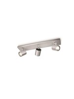 Philips Spot encastré Runner, 3 x GU10, 20 W, argenté