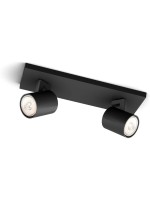 Philips Spot encastré MyLiving Runner, 2 x GU10, 20W, noir