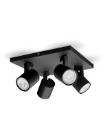 Philips, Aufbauspot MyLiving Runner, 4 x GU, plate/spiral, black, 4x20W, 230V
