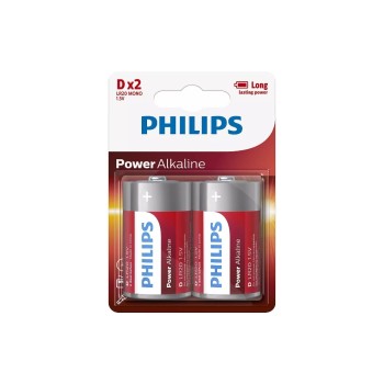 Philips Batterie Power Alkaline D, 1.5 V D, LR03 Alkaline; 2 Stück
