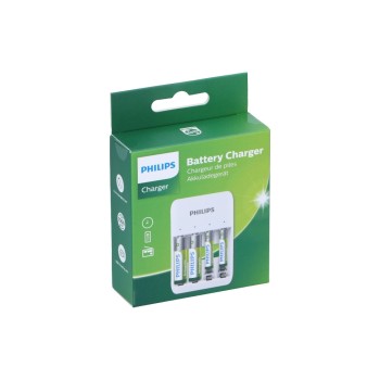 Philips Ladegerät for AA- oder AAA-Batterie, with 2x 700mAh & 2x 1300mAh Batterien, U