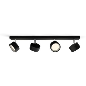 Philips Spot encastré Bracia 4 x 5.5W 2700K Noir Philips Spot encastré Bracia 4 x 5.5W 2700K Noir