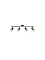 Philips Spot encastré Palms 4 spots pour E14 Noir, sans ampoule