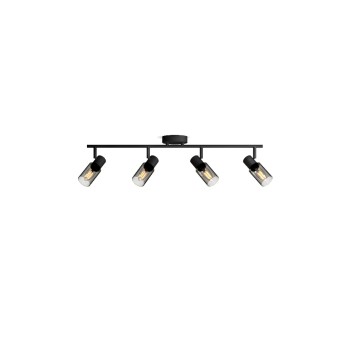 Philips Spot encastré Palms 4 spots pour E14 Noir, sans ampoule Philips Spot encastré Palms 4 spots pour E14 Noir, sans ampoule