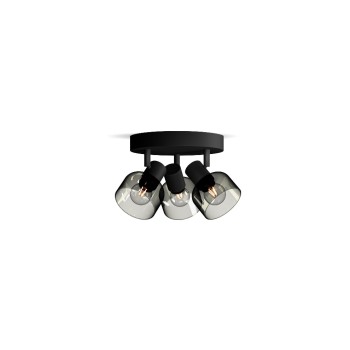 Philips Spot encastré Sleet 3 spot pour E14, rond Noir, sans LM Philips Spot encastré Sleet 3 spot pour E14, rond Noir, sans LM