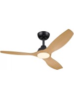 Philips Ventilateur de plafond LED Olas 35W, noir / bois