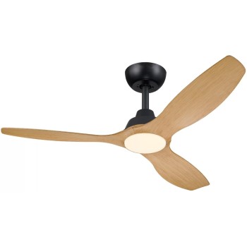 Philips Ventilateur de plafond LED Olas 35W, noir / bois Philips Ventilateur de plafond LED Olas 35W, noir / bois