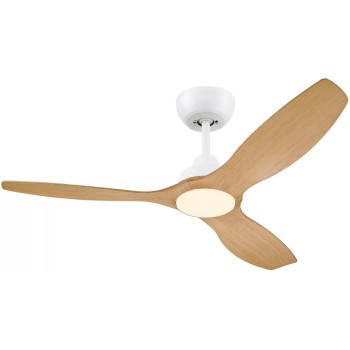 Philips Ventilateur de plafond LED Olas 35W, blanc / bois Philips Ventilateur de plafond LED Olas 35W, blanc / bois