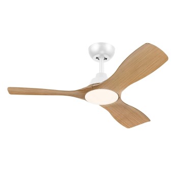 Philips Ventilateur de plafond LED Olas 30W, blanc / bois