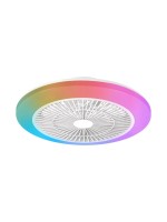 Philips Ventilateur de plafond LED Amigo 40W, RGB, blanc