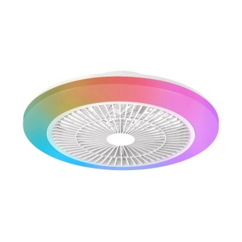 Philips Ventilateur de plafond LED Amigo 40W, RGB, blanc