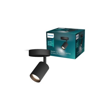 Philips Wyatt Aufbauspot 1er, ohne Leuchtmittel GU10, schwarz Philips Wyatt Aufbauspot 1er, ohne Leuchtmittel GU10, schwarz
