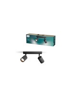 Philips Wyatt Aufbauspot 2er, ohne Leuchtmittel GU10, schwarz