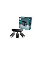 Philips Wyatt Aufbauspot 3er rund, ohne Leuchtmittel GU10, schwarz