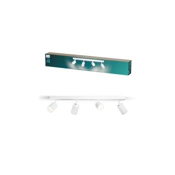 Philips Wyatt Aufbauspot 4er, ohne Leuchtmittel GU10, weiss Philips Wyatt Aufbauspot 4er, ohne Leuchtmittel GU10, weiss