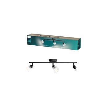 Philips Horen Aufbauspot 3x5W, ohne Leuchtmittel GU10, schwarz Philips Horen Aufbauspot 3x5W, ohne Leuchtmittel GU10, schwarz