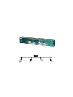 Philips Horen Aufbauspot 4x5W, ohne Leuchtmittel GU10, schwarz