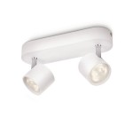 Philips MyLiving LED-Spot 56242/31/16, Weiss, LED 2x4W, 2700K, 15000h, IP20