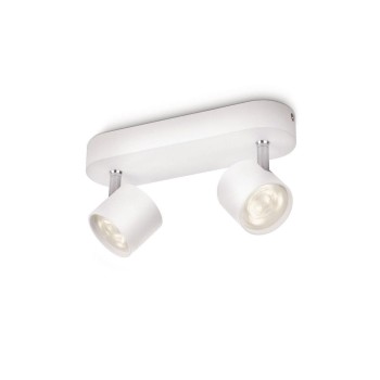 Philips MyLiving LED-Spot 56242/31/16, Weiss, LED 2x4W, 2700K, 15000h, IP20