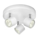 Philips MyLiving LED-Spot 56243/31/16, Weiss, LED 3x4W, 2700K, 15000h, IP20