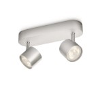 Philips MyLiving LED-Spot 56242/48/16, Aluminium, LED 2x4W, 2700K, 15000h, IP20