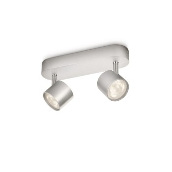 Philips MyLiving LED-Spot 56242/48/16, Aluminium, LED 2x4W, 2700K, 15000h, IP20