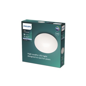 Philips Suede LED Deckenleuchte, 31801/31/16, 12W LED, 4000K, 1100 Lumen