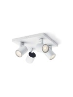 Philips, Aufbauspot myLiving Runner 53094/3, Aluminium, 4x3.5W, GU10, IP20, white