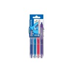 Pilot Stylo à bille roulante FriXion Clicker Set 0.7 mm, Multicolore, 4 pièces