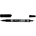 Pilot Twin Marker Slim schwarz, 2 Spitzen, extra fein + fein