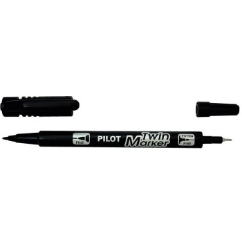 Pilot Twin Marker Slim black, 2 Spitzen, extra fein + fein Pilot Twin Marker Slim black, 2 Spitzen, extra fein + fein