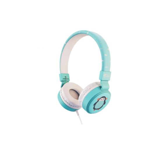 Planet Buddies Casques extra-auriculaires Pepper the Penguin Turquoise; Blanc