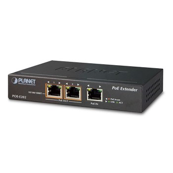 Planet 1-Port 802.3at PoE+ auf 2-Port 802.3af/at Gigabit PoE Extender Planet 1-Port 802.3at PoE+ auf 2-Port 802.3af/at Gigabit PoE Extender