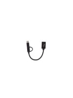 Playtronica Adaptateur USB Câble 2-en-1 micro-USB vers USB-C, noir, 0,1 m