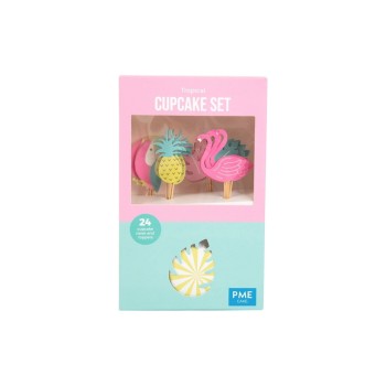 PME Set de cupcakes Tropical 24 Pièce/s