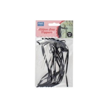 PME Tortendeko Schleifen black , 8 Stück