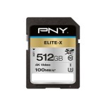 PNY Carte SDXC Elite-X UHS-I U3 512 GB