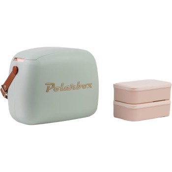 Polarbox CoolerBag, matcha 6l + 2 Frischhalte-Dosen 2x nude