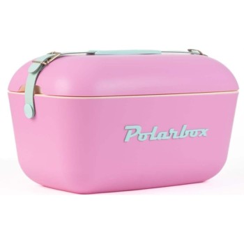 Polarbox Retro Cooler 20 l Bubblegum Pink – Cyan
