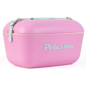Polarbox Retro Cooler 12 l Bubblegum Pink – Cyan
