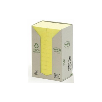 3M Post-it Green Notes Turm yellow, 24 Blöcke à 100 Blatt 51 x 38 mm