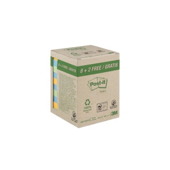 3M Post-it Green Notes  diverse Farben, 10 Block à 100 Blatt, 76x76mm